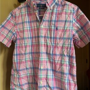 Ralph Lauren Boys Multicolor Plaid Short Sleeve Shirt